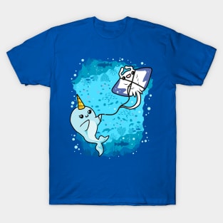 Narwhal Flying Manta Ray Kite T-Shirt